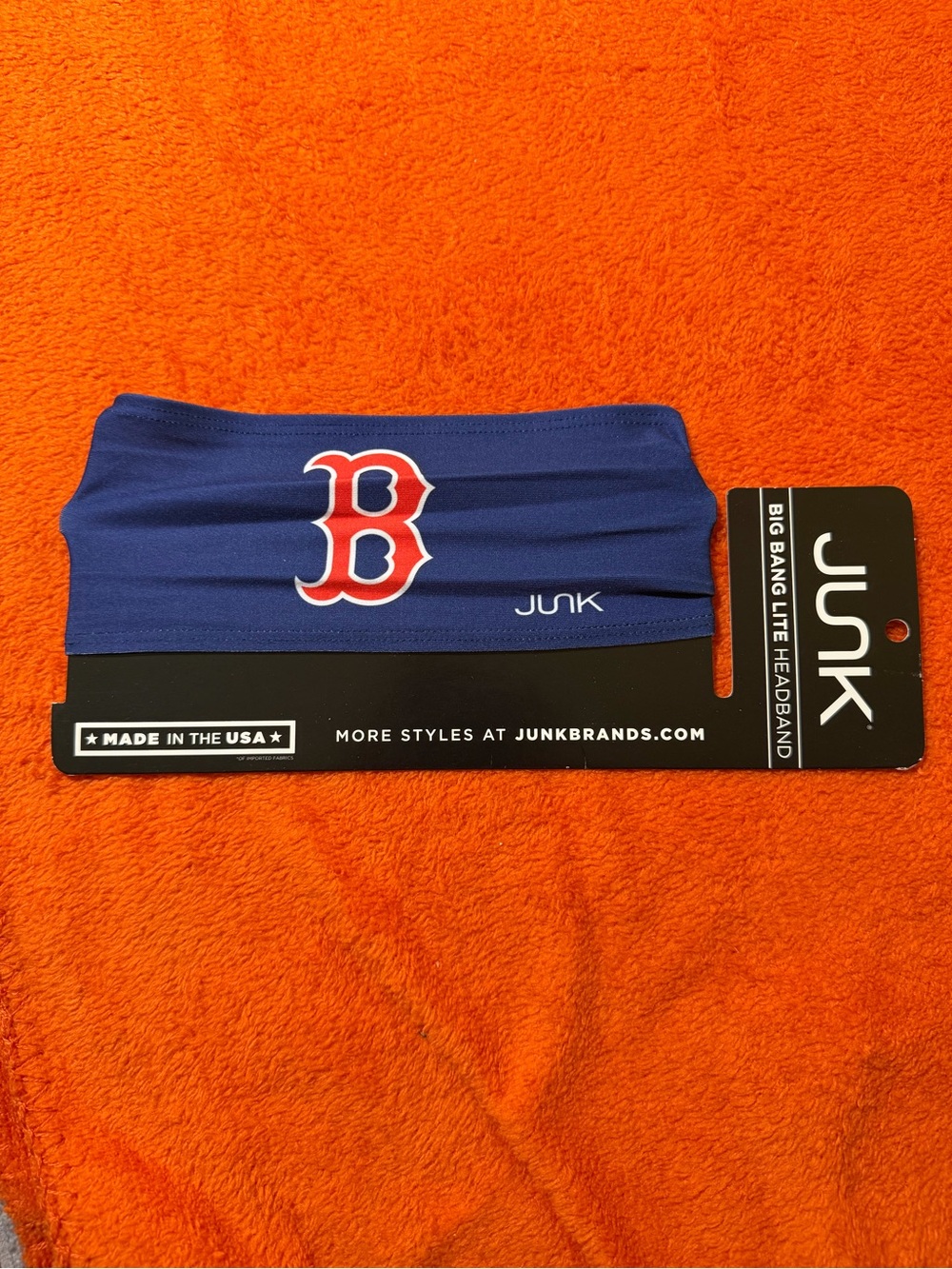 JUNK Brands Boston Red Sox Big Bang Lite Headband MLB Navy NWT Made USA